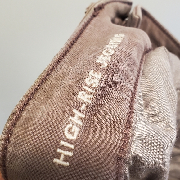 AMERICAN EAGLE | Brown Cargo High Rise Stretch Jeans in Size 10 Regular - Picture 11 of 12